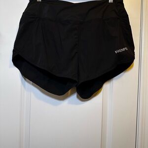 HAENPISY Quick Dry Lightweight Black athletic workout shorts